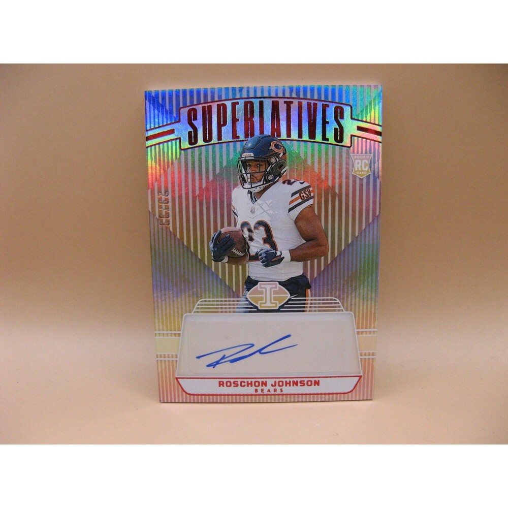 2023 Panini Illusions #S-RJN Roschon Johnson Superlatives Red AUTOGRAPH RC /99